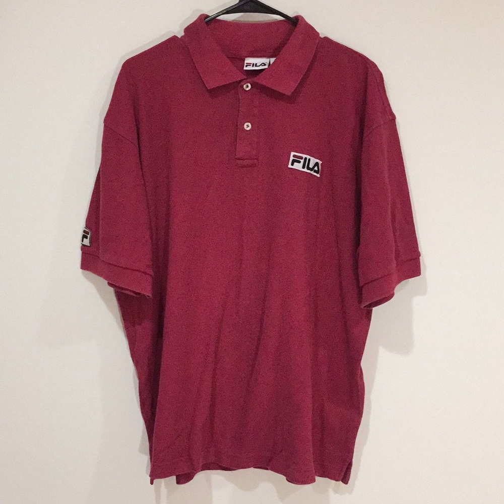 🔴Fila men’s maroon polo size XXL